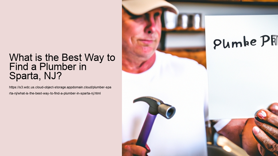 What is the Best Way to Find a Plumber in Sparta, NJ?