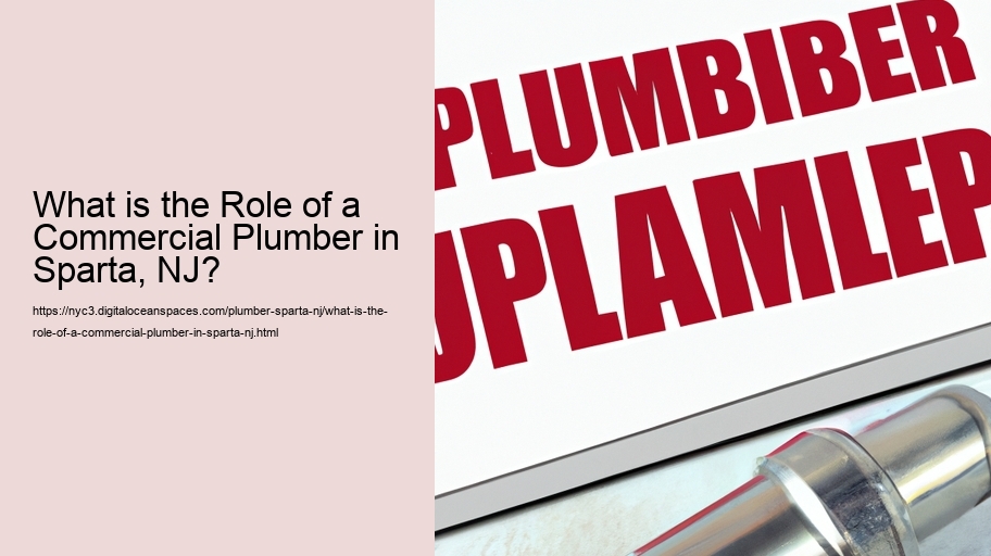 What is the Role of a Commercial Plumber in Sparta, NJ?