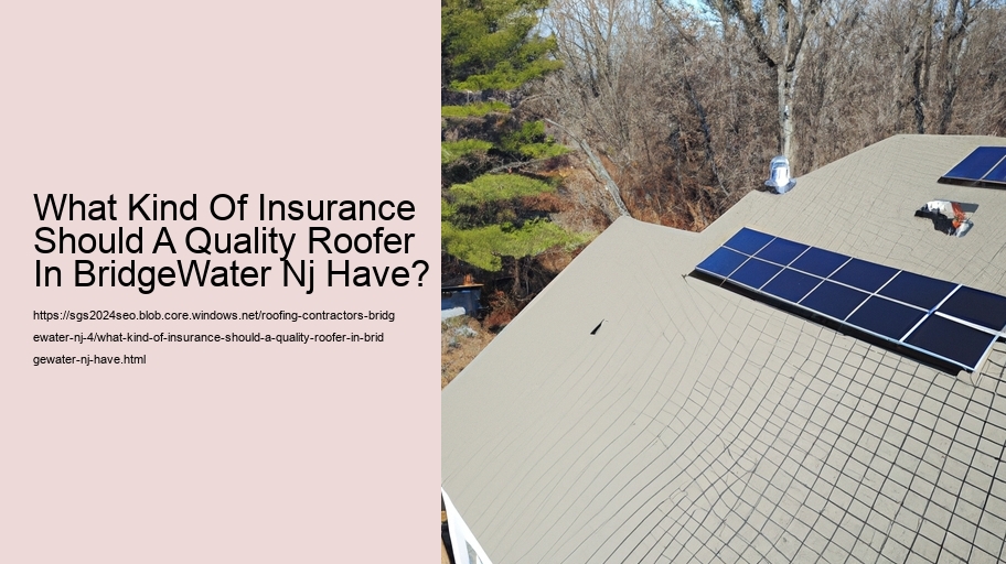 What Kind Of Insurance Should A Quality Roofer In BridgeWater Nj Have?